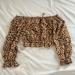 Cheetah print crop top